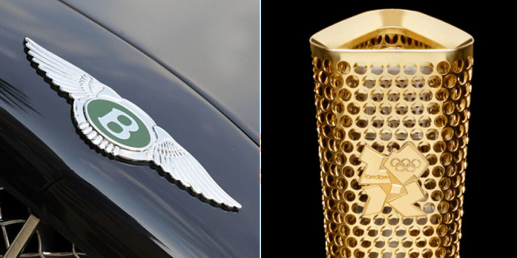 Fattorini create badges for Luxury car brands and the 2012 British Olympic torch
