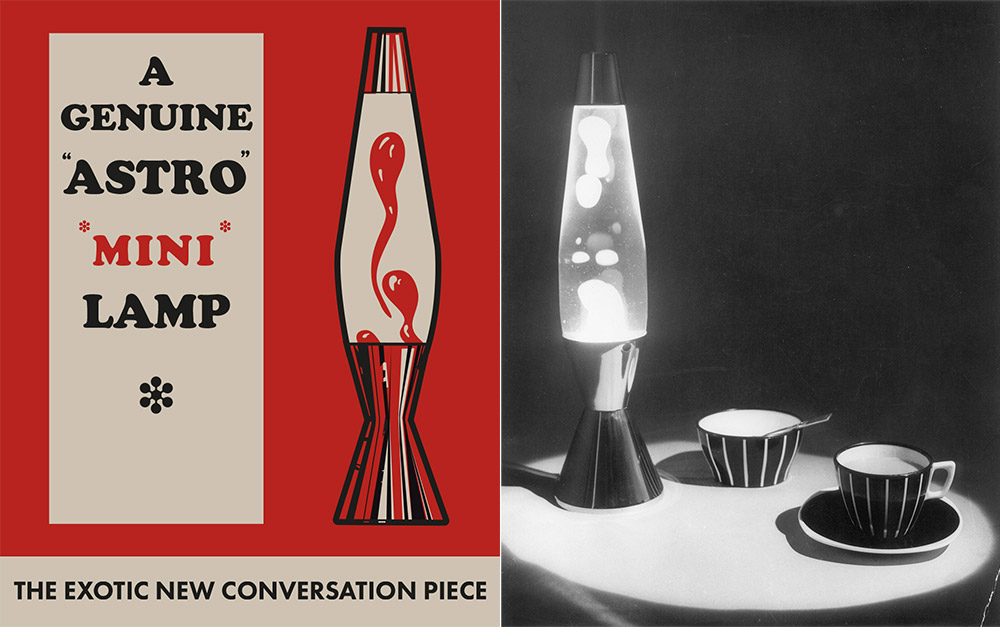 Lampe à lave Mathmos Astro originale années 60 - Argent